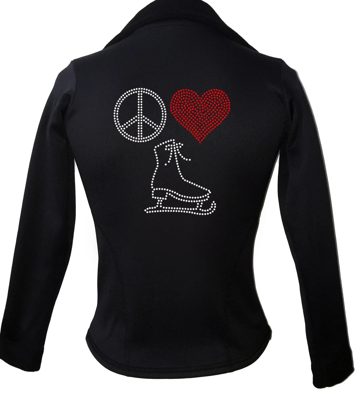 Kami-So Polartec Ice Skating Jacket - Peace Love Skate 3 3 Kami-So Polartec Ice Skating Jacket - Peace Love Skate 3
