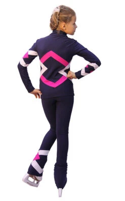 IceDress Figure Skating Outfit - Thermal - Bauer (Gray Blue Dark, Fuchsia And White) -Figure Skating Equipment Shop 02a7c27da14e 21241 85765 50342.1582461709