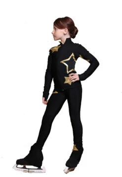 IceDress Figure Skating Outfit - Thermal - Star Sky (Black With Gold) -Figure Skating Equipment Shop 06a3e9724aac 36220.1600954793