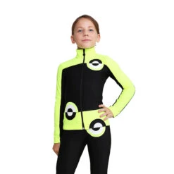 IceDress Figure Skating Outfit - Thermal - Bubble Gum (15% OFF, Size CXL, Black, Fluorescent Lime)