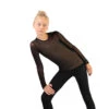 IceDress - Figure Skating Two-Layer Top : Mesh Long Sleeve With Cami Top (Black And Nude) -Figure Skating Equipment Shop 1.1672309997 21959.1672314372
