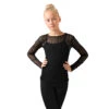 IceDress Ice - Figure Skating Two-Layer Top : Mesh Long Sleeve With Cami Top (Black And Black) -Figure Skating Equipment Shop 1.1672310090 89511.1672314388
