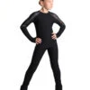 IceDress - Figure Skating Longsleeve Top - Track (Black And Dark Grey) -Figure Skating Equipment Shop 1.1672310343 71784.1672314431