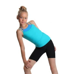 IceDress - Two-color Figure Skating Cami Top (Turquoise And Blue) -Figure Skating Equipment Shop 1.1672310423 16844.1672314446