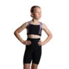 Icedress - Crop-Top And Biker Shorts With Criss Cross Lace Design (Black And Lilac) -Figure Skating Equipment Shop 1.1672313935 35201.1672314852