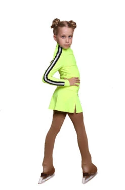IceDress Figure Skating Skirt - Thermal - Olympus (Lime With Black Lamps) -Figure Skating Equipment Shop 1771e2cbc7f6 22053 26812.1601493919