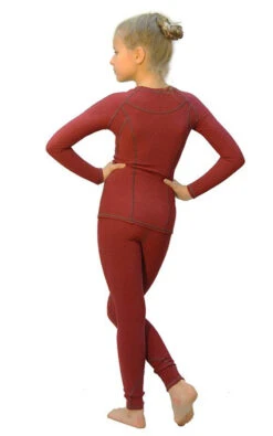 IceDress - Figure Skating Thermal Underwear (Bordeaux Melange With Grey Stitching) -Figure Skating Equipment Shop 18ee2c80ad94 16454 74679.1582444547