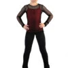 IceDress Ice - Figure Skating Two-Layer Top : Mesh Long Sleeve With Cami Top (Black And Red) -Figure Skating Equipment Shop 1 1.1672310124 08565.1672314395
