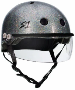 S1 Lifer Visor Helmet - Gen 2 - Silver Gloss Glitter W/ Clear Visor
