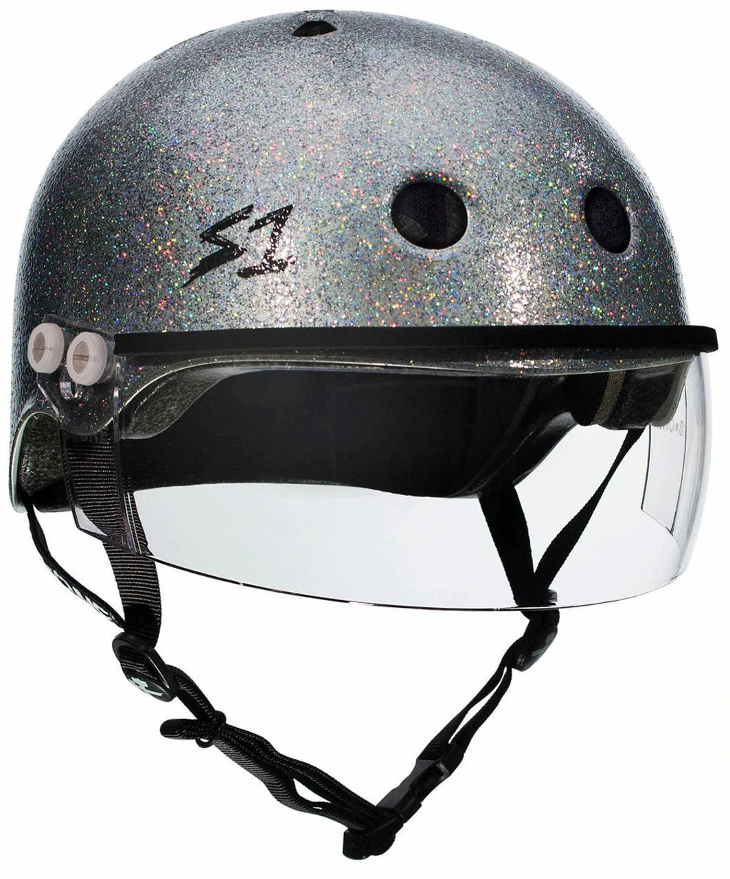 S1 Lifer Visor Helmet - Gen 2 - Silver Gloss Glitter W/ Clear Visor 3 S1 Lifer Visor Helmet - Gen 2 - Silver Gloss Glitter W/ Clear Visor