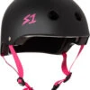 S1 Lifer Helmet - Black Matte W/ Pink Straps -Figure Skating Equipment Shop 1 64882.1678418232