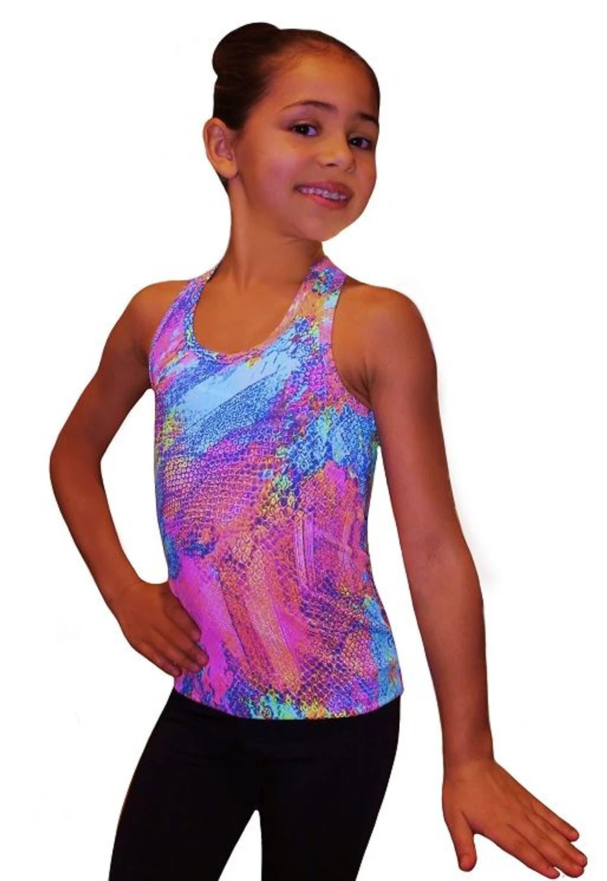 Ice Skating Tank Top - Neon Lights 3 Ice Skating Tank Top - Neon Lights