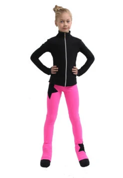 IceDress Figure Skating Pants - Thermal - Disco Dance (Black With Hot Pink) -Figure Skating Equipment Shop 1 92327 99107 75565.1582513425