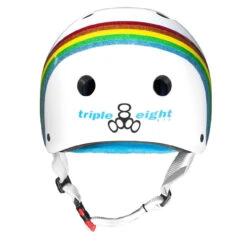 Triple Eight THE Certified Sweatsaver Rollerskating Helmet - White Rainbow Sparkle -Figure Skating Equipment Shop 1ca97184e028 33399.1637155035