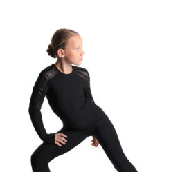 IceDress - Figure Skating Longsleeve Top - Track (Black) -Figure Skating Equipment Shop 2.1672310219 36657.1672314411