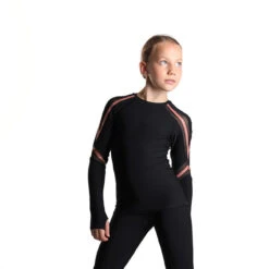 IceDress - Figure Skating Longsleeve Top - Track (Black And Caramel) -Figure Skating Equipment Shop 2.1672310298 49804.1672314425