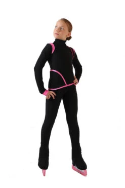 IceDress - Thermal Figure Skating Outfit - Orion (Black And Pink Lycra) -Figure Skating Equipment Shop 2.1672312698 94956.1672314694