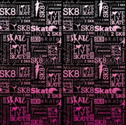 Elite Xpression - Scrunchy - SK8 Pink -Figure Skating Equipment Shop 24 2 88144 42469 00556 22470 79690.1667474954