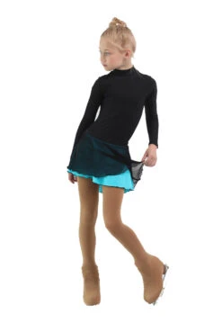 IceDress - Figure Skating Skirts - Harmony (Black With Turquoise ) -Figure Skating Equipment Shop 2827f357a918 34711 21466 88844.1582513594