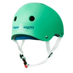 Triple Eight THE Certified Sweatsaver Rollerskating Helmet - Mint Rubber -Figure Skating Equipment Shop 2 88939.1637155526