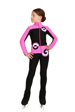IceDress Figure Skating Jacket - Thermal - Bubble Gum (Black, Hot Pink) -Figure Skating Equipment Shop 2 95181 89615.1601498525