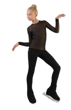IceDress - Figure Skating Two-Layer Top : Mesh Long Sleeve With Cami Top (Black And Nude) -Figure Skating Equipment Shop 3.1672310000 68541.1672314372