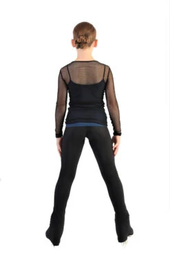 IceDress Ice - Figure Skating Two-Layer Top : Mesh Long Sleeve With Cami Top (Black And Dark Blue) -Figure Skating Equipment Shop 3.1672310182 39009.1672314404