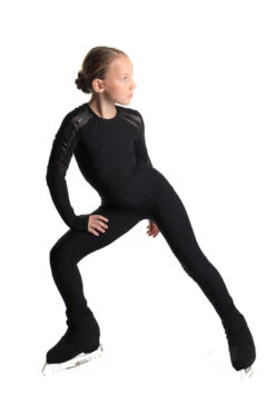 IceDress - Figure Skating Longsleeve Top - Track (Black) -Figure Skating Equipment Shop 3.1672310221 63364.1672314411