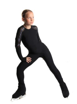 IceDress - Figure Skating Longsleeve Top - Track (Black And Dark Grey) -Figure Skating Equipment Shop 3.1672310347 85534.1672314431