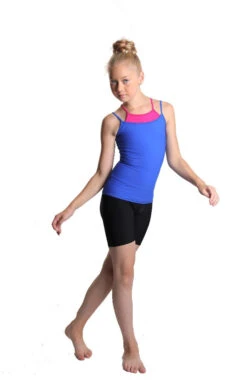 IceDress - Two-color Figure Skating Cami Top (Cornflower And Fuchsia) -Figure Skating Equipment Shop 3.1672310470 22303.1672314455