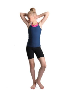 IceDress - Two-color Figure Skating Cami Top (Dark Blue And Fuchsia) -Figure Skating Equipment Shop 3.1672310722 10482.1672314477