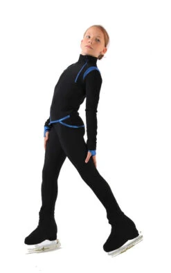 IceDress - Thermal Figure Skating Outfit - Orion (Black And Cornflower Lycra) -Figure Skating Equipment Shop 3.1672312618 60949.1672314680
