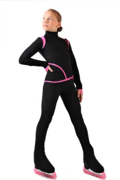 IceDress - Thermal Figure Skating Outfit - Orion (Black And Pink Lycra) -Figure Skating Equipment Shop 3.1672312704 00834.1672314694