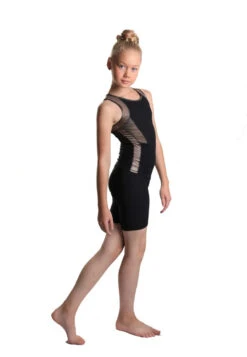 Icedress - Racerback Tank And Shorts (Black And Beige) -Figure Skating Equipment Shop 3.1672313702 96819.1672314815