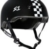 S1 Lifer Helmet - Black Matte W/ White Checkers -Figure Skating Equipment Shop 36742.1636493805