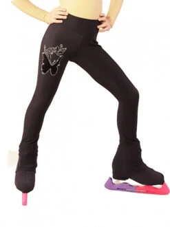 IceDress Figure Skating Thermal Pants - "Velvet Butterfly" (Black) -Figure Skating Equipment Shop 36970 14960 07031 95694.1582510851