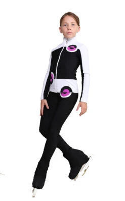 IceDress Figure Skating Outfit - Thermal - Bubble Gum (Black, White, Purple) -Figure Skating Equipment Shop 36dd3b2b88b4 10885.1600954823