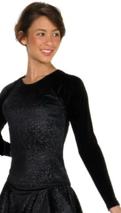 Jerry's 388 Long Sleeves Black Twinkle Top (Size AL)