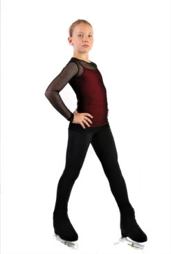 IceDress Ice - Figure Skating Two-Layer Top : Mesh Long Sleeve With Cami Top (Black And Red) -Figure Skating Equipment Shop 3 1.1672310128 35912.1672314395
