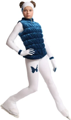 IceDress Figure Skating Vest - Thermal - Velvet (Aquamarine) -Figure Skating Equipment Shop 3 04385 79936 53671 94672.1582513484