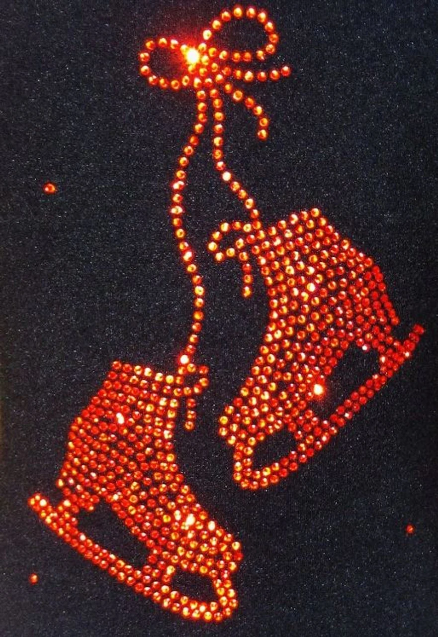 Black Ice Skating Jacket With Orange "Pair Of Skates" Rhinestones Design 5 Black Ice Skating Jacket With Orange "Pair Of Skates" Rhinestones Design - Image 3