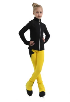 IceDress Figure Skating Pants - Thermal - Disco Dance (Black With Yellow) -Figure Skating Equipment Shop 3 16496 48989.1582483540