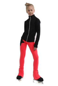 IceDress Figure Skating Pants - Thermal - Disco Dance (Black With Hot Coral) -Figure Skating Equipment Shop 3 69903 85740 78105.1582514382