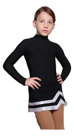 IceDress - Figure Skating Skirts - Line (Black With Silver) -Figure Skating Equipment Shop 3a0c104a1621 83752.1601464376