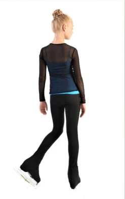 IceDress - Figure Skating Two-Layer Top : Mesh Long Sleeve With Cami Top (Black And Blue) -Figure Skating Equipment Shop 4.1672309954 69566.1672314365