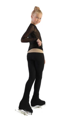IceDress - Figure Skating Two-Layer Top : Mesh Long Sleeve With Cami Top (Black And Nude) -Figure Skating Equipment Shop 4.1672310002 78171.1672314372