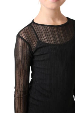 IceDress Ice - Figure Skating Two-Layer Top : Mesh Long Sleeve With Cami Top (Black And Black) -Figure Skating Equipment Shop 4.1672310095 86831.1672314388
