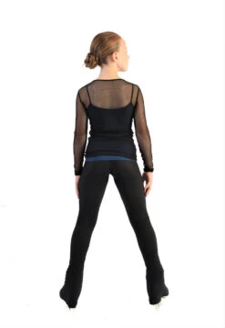 IceDress Ice - Figure Skating Two-Layer Top : Mesh Long Sleeve With Cami Top (Black And Dark Blue) -Figure Skating Equipment Shop 4.1672310184 88828.1672314404
