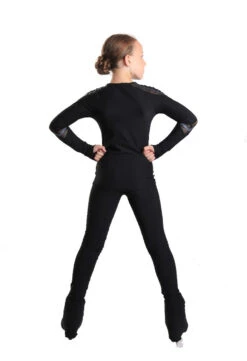 IceDress - Figure Skating Longsleeve Top - Track (Black And Dark Grey) -Figure Skating Equipment Shop 4.1672310349 03051.1672314431