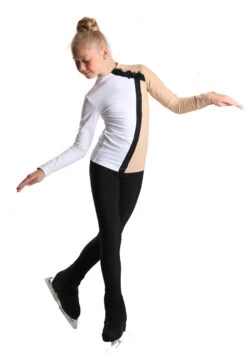 IceDress - Thermal Figure Skating Outfit - Positive (White, Nude And Black) -Figure Skating Equipment Shop 4.1672312949 06766.1672314709